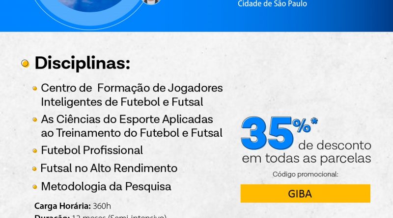 Pós-graduação Estácio oferece descontos para leitores do Futsal em Pauta